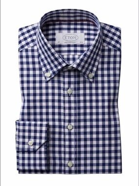 Eton Shirt Checked Dress Luxury Tailored Premium 18.5 3XL